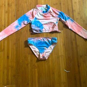 Light Pink And Blue|Tye Dye|2 Piece Bikini